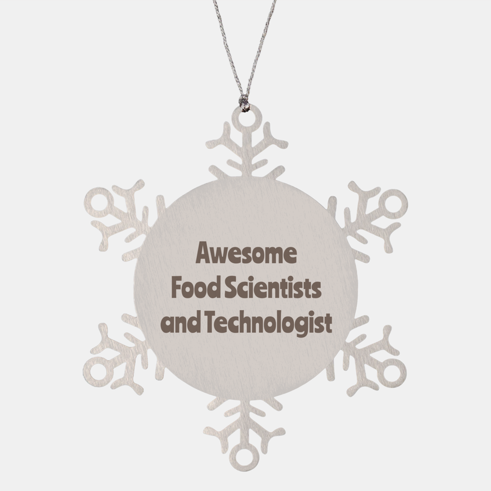 Food Scientists and Technologist Gift Stainless Steel Snowflake Ornament Christmas Gift Awesome – front view