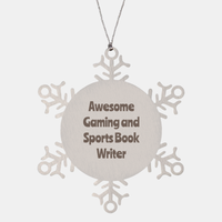 Load image into Gallery viewer, Gaming and Sports Book Writer Gift Stainless Steel Snowflake Ornament Christmas Gift Awesome – front view
