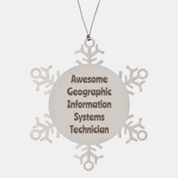 Load image into Gallery viewer, Geographic Information Systems Technician Gift Stainless Steel Snowflake Ornament Christmas Gift Awesome – front view
