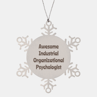 Load image into Gallery viewer, Industrial Organizational Psychologist Gift Stainless Steel Snowflake Ornament Christmas Gift Awesome – front view
