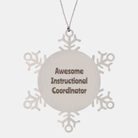 Load image into Gallery viewer, Instructional Coordinator Gift Stainless Steel Snowflake Ornament Christmas Gift Awesome – front view
