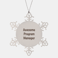 Load image into Gallery viewer, Program Manager Gift Stainless Steel Snowflake Ornament Christmas Gift Awesome – front view
