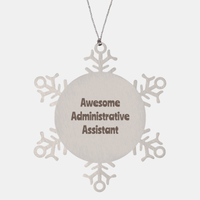Load image into Gallery viewer, Administrative Assistant Gift Stainless Steel Snowflake Ornament Christmas Gift Awesome – front view
