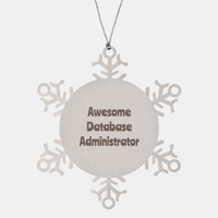 Load image into Gallery viewer, Database Administrator Gift Stainless Steel Snowflake Ornament Christmas Gift Awesome – front view
