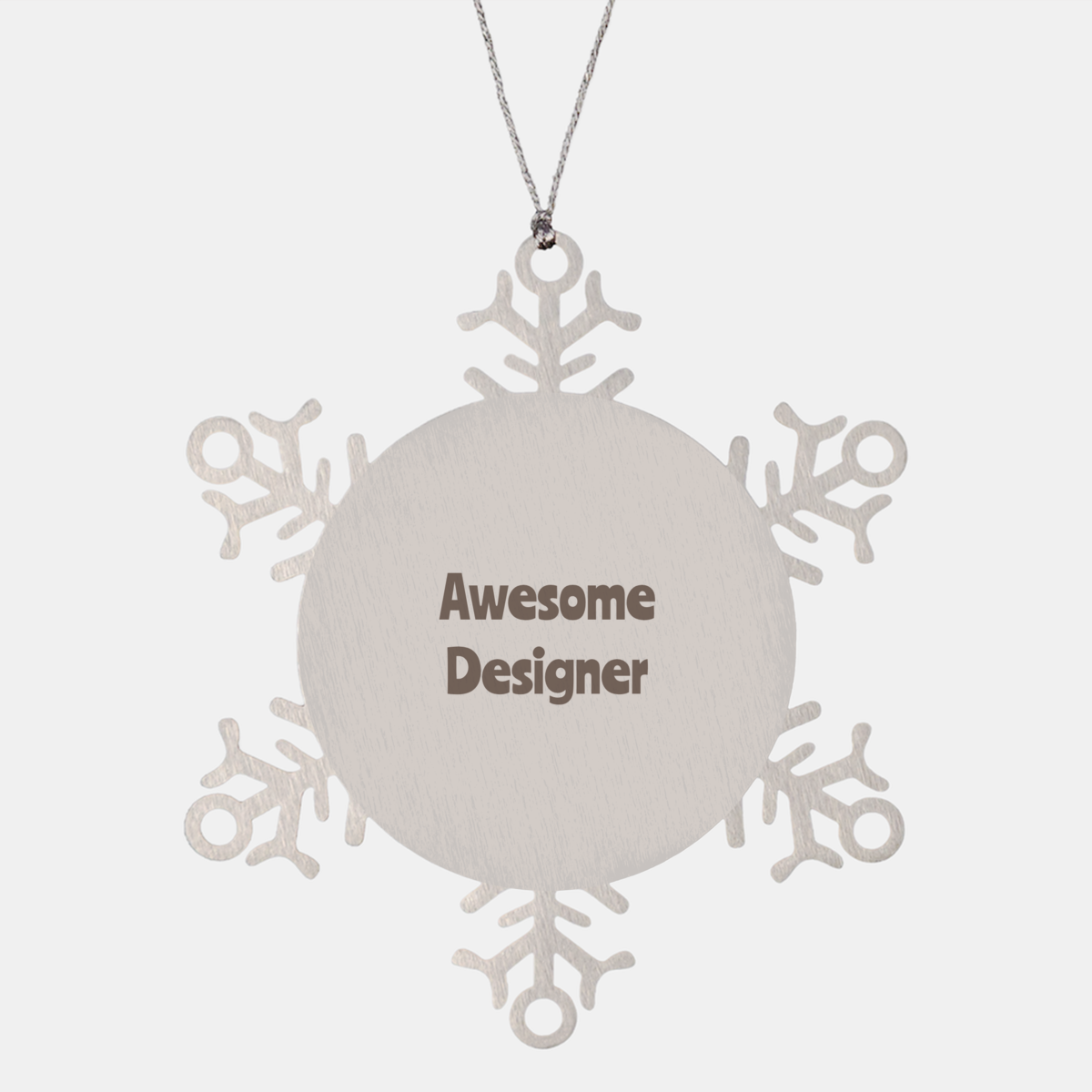 Designer Gift Stainless Steel Snowflake Ornament Christmas Gift Awesome – front view