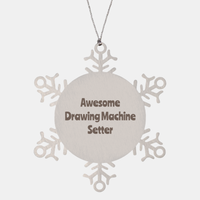 Load image into Gallery viewer, Drawing Machine Setter Gift Stainless Steel Snowflake Ornament Christmas Gift Awesome – front view

