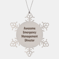 Load image into Gallery viewer, Emergency Management Director Gift Stainless Steel Snowflake Ornament Christmas Gift Awesome – front view
