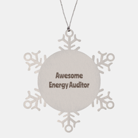 Load image into Gallery viewer, Energy Auditor Gift Stainless Steel Snowflake Ornament Christmas Gift Awesome – front view
