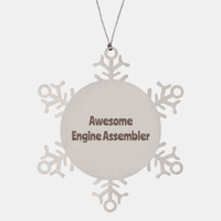Load image into Gallery viewer, Engine Assembler Gift Stainless Steel Snowflake Ornament Christmas Gift Awesome – front view
