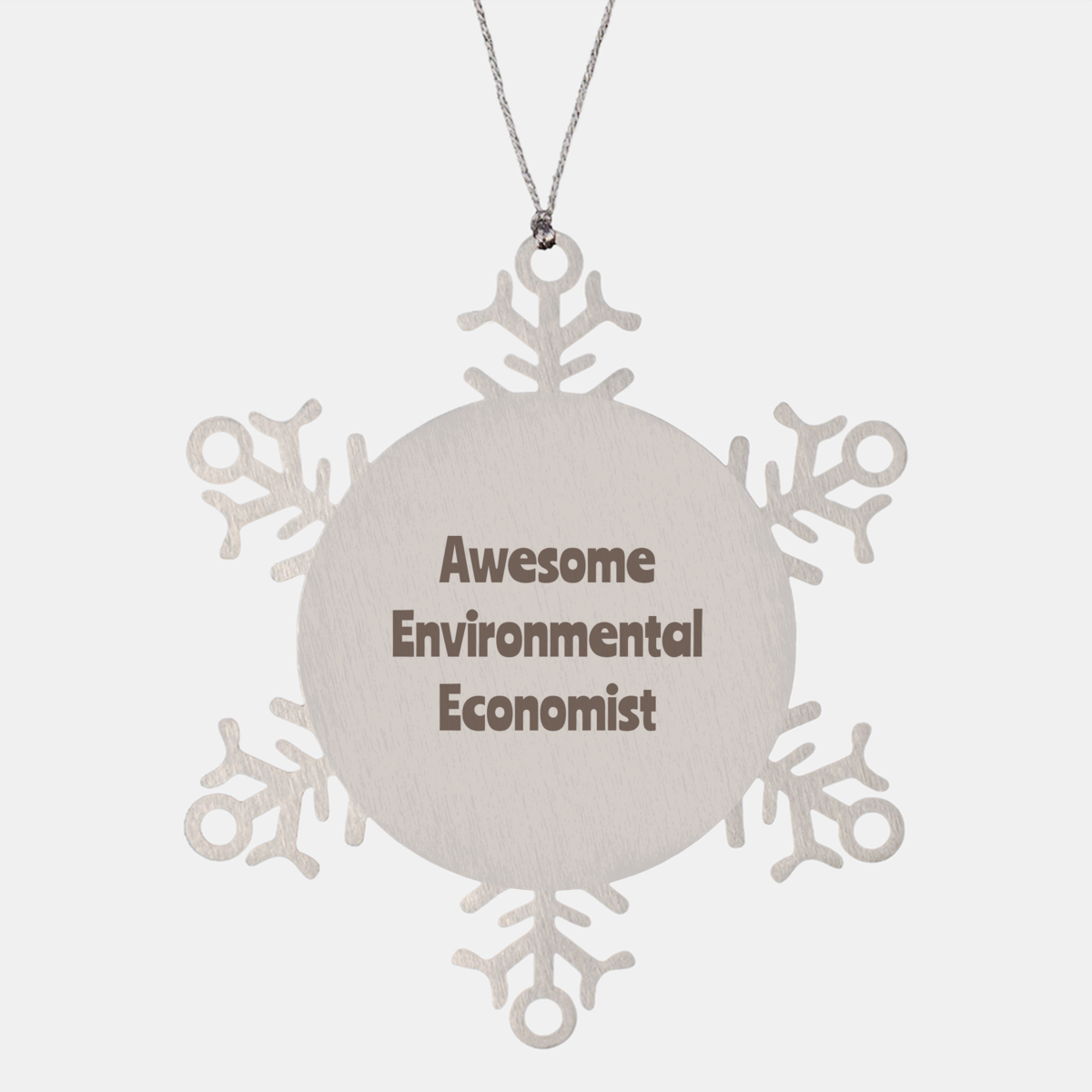 Environmental Economist Gift Stainless Steel Snowflake Ornament Christmas Gift Awesome – front view