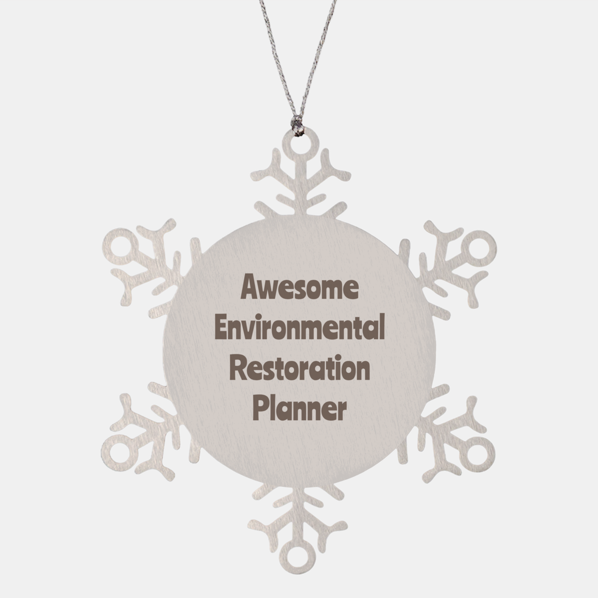 Environmental Restoration Planner Gift Stainless Steel Snowflake Ornament Christmas Gift Awesome – front view