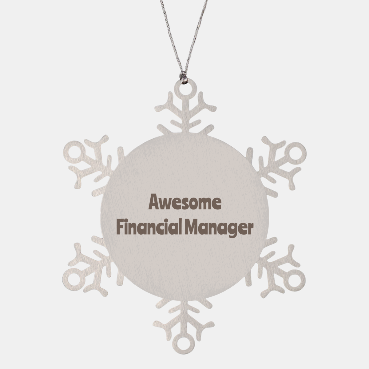 Financial Manager Gift Stainless Steel Snowflake Ornament Christmas Gift Awesome – front view