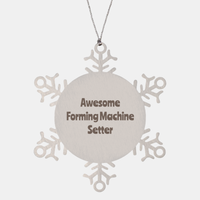 Load image into Gallery viewer, Forming Machine Setter Gift Stainless Steel Snowflake Ornament Christmas Gift Awesome – front view
