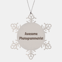 Load image into Gallery viewer, Photogrammetrist Gift Stainless Steel Snowflake Ornament Christmas Gift Awesome – front view
