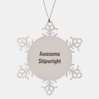 Load image into Gallery viewer, Shipwright Gift Stainless Steel Snowflake Ornament Christmas Gift Awesome – front view
