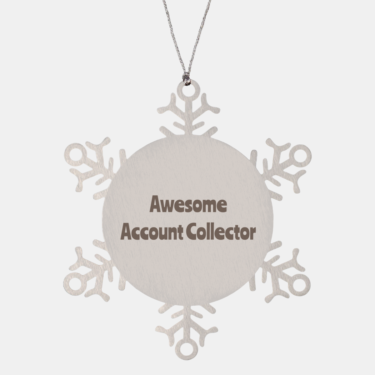 Account Collector Gift Stainless Steel Snowflake Ornament Christmas Gift Awesome – front view