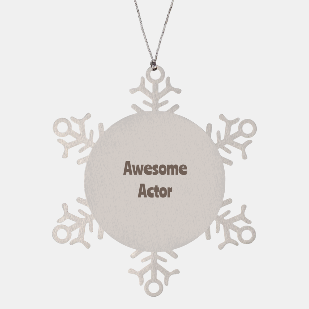 Actor Gift Stainless Steel Snowflake Ornament Christmas Gift Awesome – front view