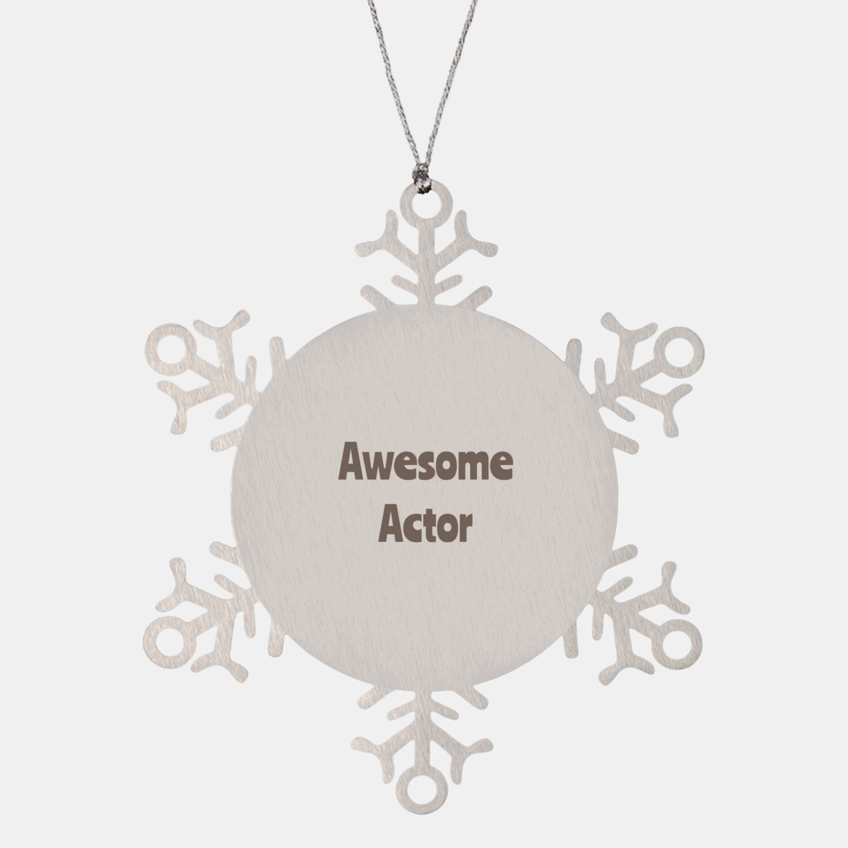 Actor Gift Stainless Steel Snowflake Ornament Christmas Gift Awesome – front view