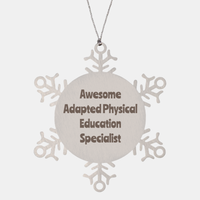 Load image into Gallery viewer, Adapted Physical Education Specialist Gift Stainless Steel Snowflake Ornament Christmas Gift Awesome – front view
