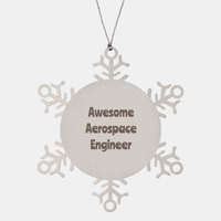 Load image into Gallery viewer, Aerospace Engineer Gift Stainless Steel Snowflake Ornament Christmas Gift Awesome – front view
