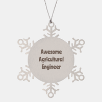 Load image into Gallery viewer, Agricultural Engineer Gift Stainless Steel Snowflake Ornament Christmas Gift Awesome – front view
