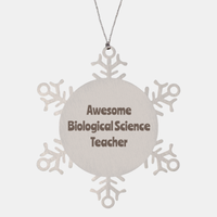 Load image into Gallery viewer, Biological Science Teacher Gift Stainless Steel Snowflake Ornament Christmas Gift Awesome – front view
