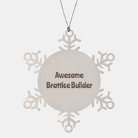 Load image into Gallery viewer, Brattice Builder Gift Stainless Steel Snowflake Ornament Christmas Gift Awesome – front view
