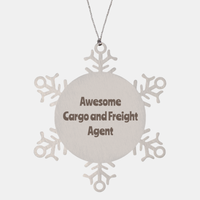 Load image into Gallery viewer, Cargo and Freight Agent Gift Stainless Steel Snowflake Ornament Christmas Gift Awesome – front view
