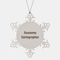 Load image into Gallery viewer, Cartographer Gift Stainless Steel Snowflake Ornament Christmas Gift Awesome – front view
