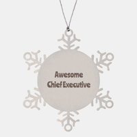 Load image into Gallery viewer, Chief Executive Gift Stainless Steel Snowflake Ornament Christmas Gift Awesome – front view
