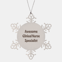 Load image into Gallery viewer, Clinical Nurse Specialist Gift Stainless Steel Snowflake Ornament Christmas Gift Awesome – front view
