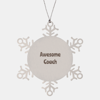 Load image into Gallery viewer, Coach Gift Stainless Steel Snowflake Ornament Christmas Gift Awesome – front view
