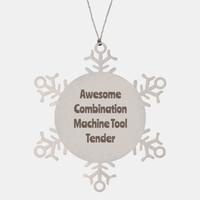 Load image into Gallery viewer, Combination Machine Tool Tender Gift Stainless Steel Snowflake Ornament Christmas Gift Awesome – front view
