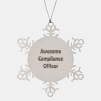 Load image into Gallery viewer, Compliance Officer Gift Stainless Steel Snowflake Ornament Christmas Gift Awesome – front view
