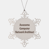 Load image into Gallery viewer, Computer Network Architect Gift Stainless Steel Snowflake Ornament Christmas Gift Awesome – front view
