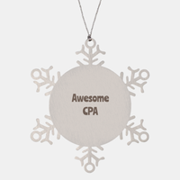 Load image into Gallery viewer, CPA Gift Stainless Steel Snowflake Ornament Christmas Gift Awesome – front view
