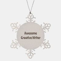 Load image into Gallery viewer, Creative Writer Gift Stainless Steel Snowflake Ornament Christmas Gift Awesome – front view
