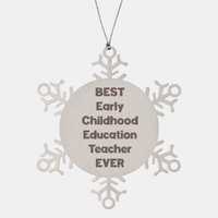 Load image into Gallery viewer, Best Early Childhood Education Teacher Ever Ornament Gift Stainless Steel Snowflake Ornament Christmas – front view
