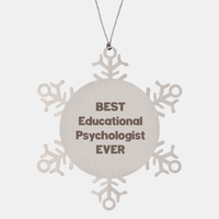 Load image into Gallery viewer, Best Educational Psychologist Ever Ornament Gift Stainless Steel Snowflake Ornament Christmas – front view
