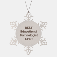 Load image into Gallery viewer, Best Educational Technologist Ever Ornament Gift Stainless Steel Snowflake Ornament Christmas – front view
