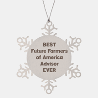 Load image into Gallery viewer, Best Future Farmers of America Advisor Ever Ornament Gift Stainless Steel Snowflake Ornament Christmas – front view
