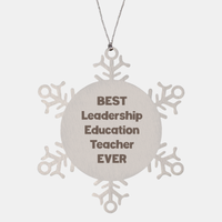 Load image into Gallery viewer, Best Leadership Education Teacher Ever Ornament Gift Stainless Steel Snowflake Ornament Christmas – front view
