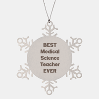 Load image into Gallery viewer, Best Medical Science Teacher Ever Ornament Gift Stainless Steel Snowflake Ornament Christmas – front view
