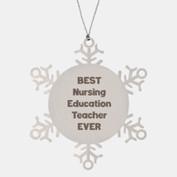 Load image into Gallery viewer, Best Nursing Education Teacher Ever Ornament Gift Stainless Steel Snowflake Ornament Christmas – front view
