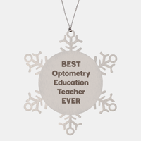 Load image into Gallery viewer, Best Optometry Education Teacher Ever Ornament Gift Stainless Steel Snowflake Ornament Christmas – front view

