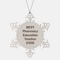 Load image into Gallery viewer, Best Pharmacy Education Teacher Ever Ornament Gift Stainless Steel Snowflake Ornament Christmas – front view
