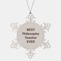 Load image into Gallery viewer, Best Philosophy Teacher Ever Ornament Gift Stainless Steel Snowflake Ornament Christmas – front view

