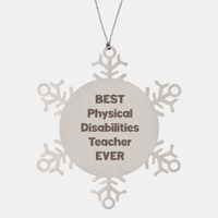 Load image into Gallery viewer, Best Physical Disabilities Teacher Ever Ornament Gift Stainless Steel Snowflake Ornament Christmas – front view
