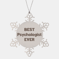Load image into Gallery viewer, Best Psychologist Ever Ornament Gift Stainless Steel Snowflake Ornament Christmas – front view
