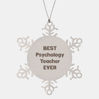 Load image into Gallery viewer, Best Psychology Teacher Ever Ornament Gift Stainless Steel Snowflake Ornament Christmas – front view

